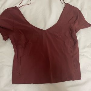 Lululemon Align Short Sleeve in Smoky Red